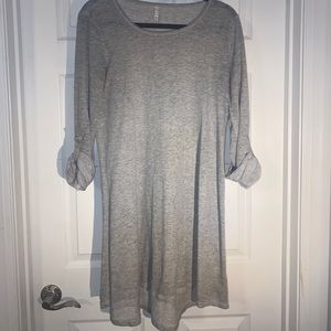 Gray Long Sleeve Lightweight Dress!